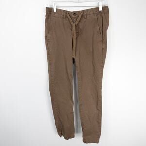 Briglia 1949 BG41 Drawstring Trousers Brown Striped Pant IT46